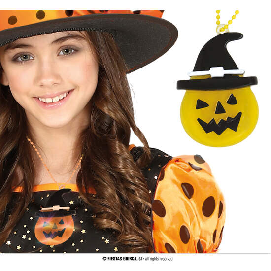 COLLAR CALABAZA CON LEDS 5 CMS image 0
