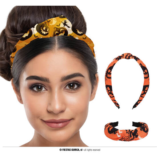 DIADEMA TELA CALABAZAS NARANAJA image 0