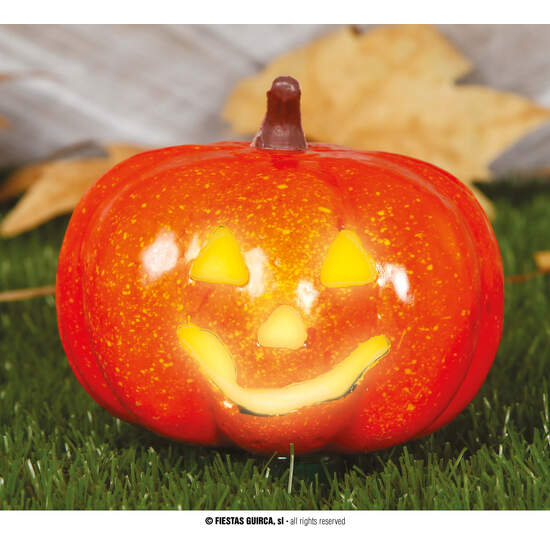 CALABAZA 16 CMS. CON LUZ image 0