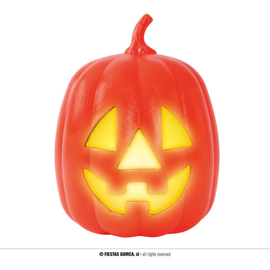 CALABAZA CON LUZ, PLASTICO, 27 CMS image 0
