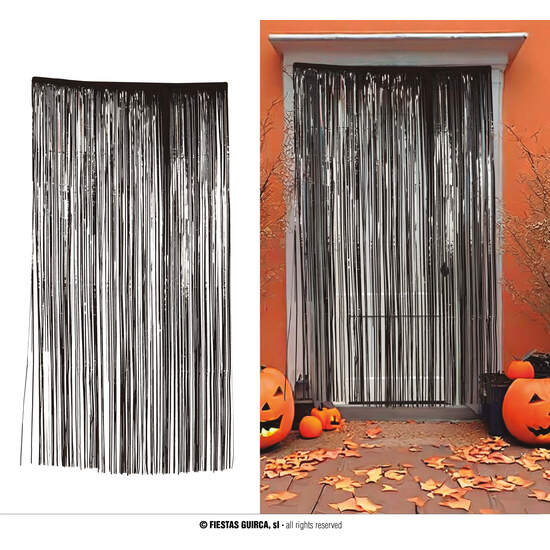 CORTINA NEGRA 100 X 200 CMS. PLASTICO image 0