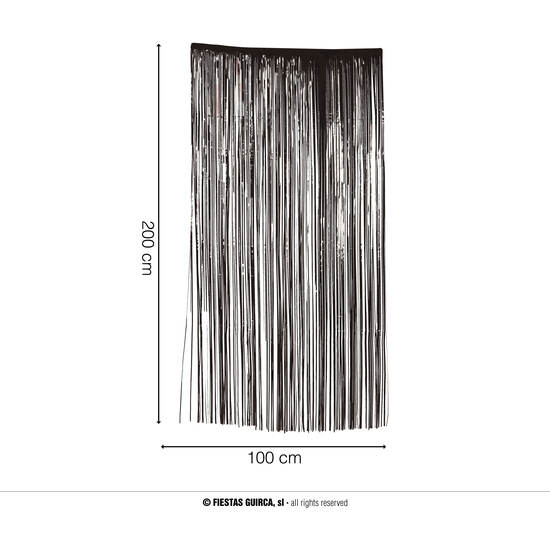 CORTINA NEGRA 100 X 200 CMS. PLASTICO image 2