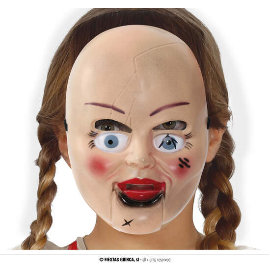 MASCARA MUÑECA TERROR, PVC, INFANTIL image 0