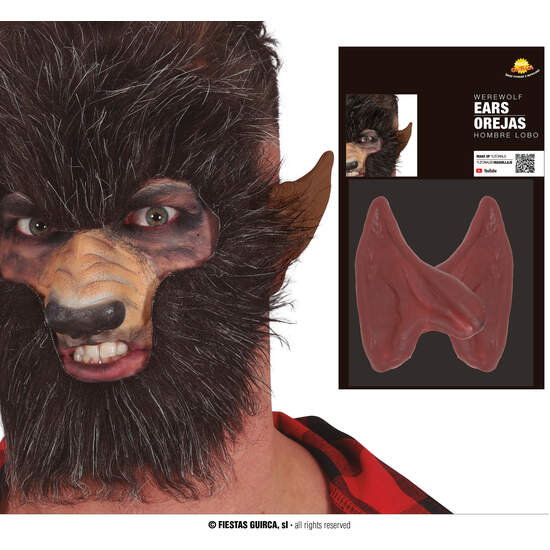 OREJAS HOMBRE LOBO MARRONES LATEX image 0