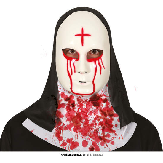 MASCARA MONJA SATANICA PVC image 0
