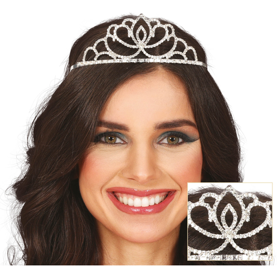 DIADEMA NOVIA PLATA  METALICA, ADULTA image 0
