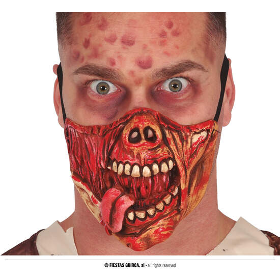 MEDIA MASCARA CALAVERA SANGRE, LATEX image 0