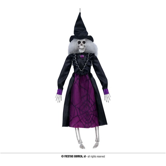 COLGANTE ESQUELETO BRUJA 40 CMS image 0