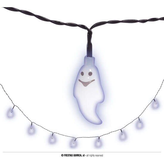 GUIRNALDA LED 10 FANTASMAS PILAS image 0