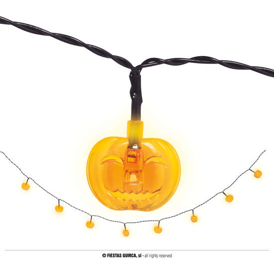 GUIRNALDA LED 10 CALABAZAS PILAS image 0