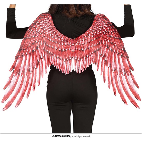ALAS TELA ROJA PLUMAS 100X70 CMS image 0