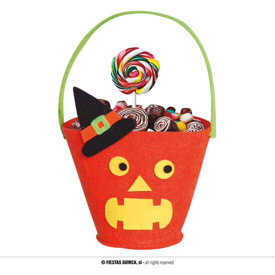 CUBO FIELTRO CALABAZA 20 CMS image 0