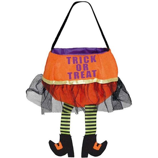 CUBO FIELTRO NARANJA "TRICK OR TREAT" 20 CMS image 0