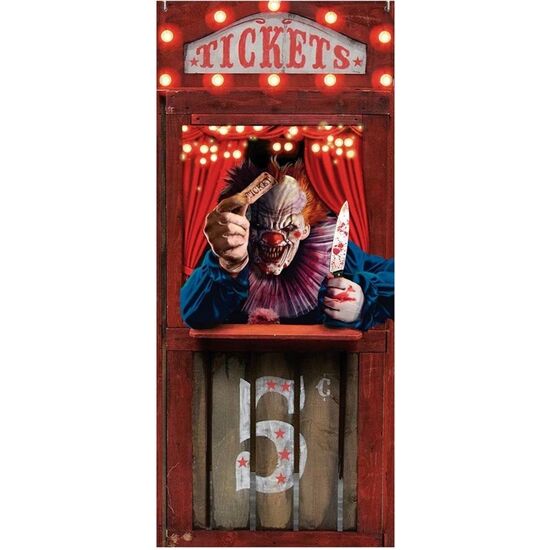 DECORACION PUERTA HORROR CIRCUS 80X180 CMS image 0