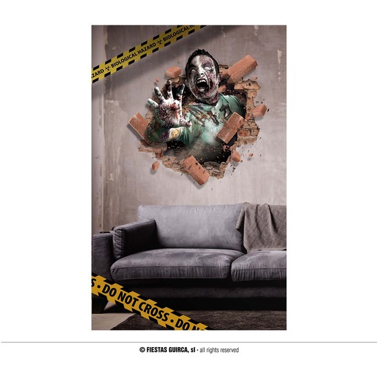 DECO. ADHESIVO PARED 70X80 CMS ZOMBIE image 0