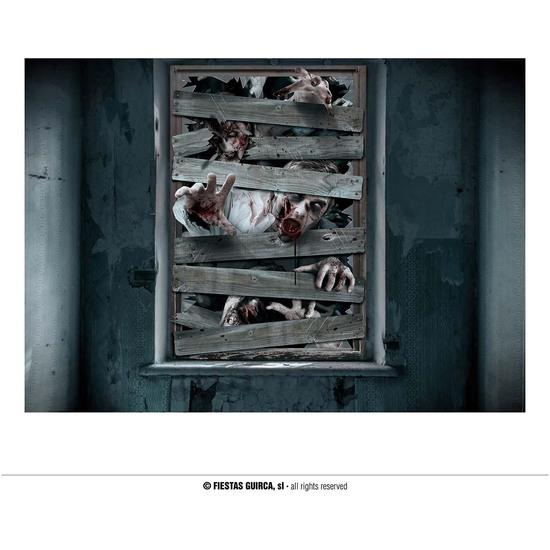 DECORACION WINDOW ZOMBIES 80X120 CMS image 0