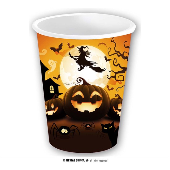 BOLSA 6 VASOS CALABAZA 355 ML 11 CMS image 0