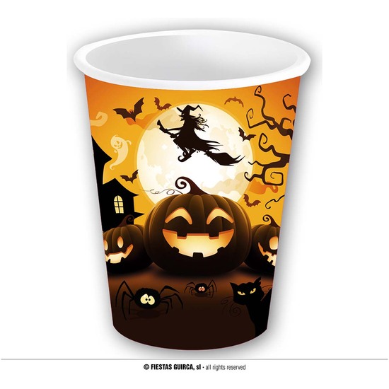 BOLSA 6 VASOS CALABAZA 240 ML 9 CMS image 0
