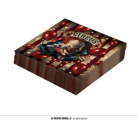 BOLSA 20 SERVILLETAS PAYASO 16X16 CMS image 0