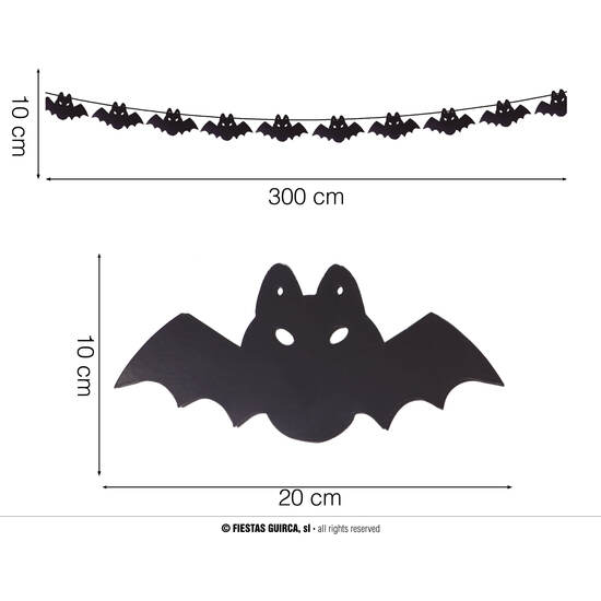 GUIRNALDA MURCIELAGOS 300 CMS 20X10 CMS HQ image 0
