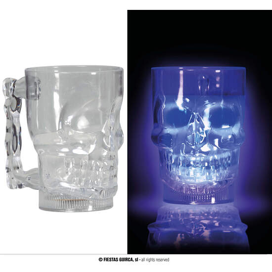 JARRA CALAVERA CON LUZ 500 ML 10X14 CMS image 0