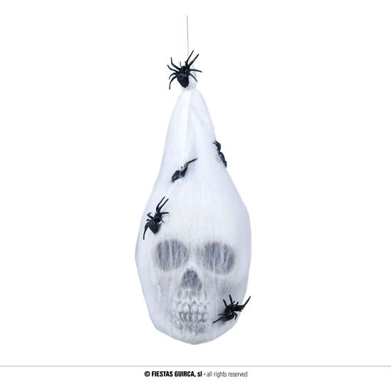 BOLSA TELARAÑA CON CALAVERA 25 CMS. image 0