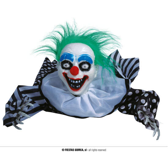 PAYASO ARRASTRANDOSE, 65 CMS. CON LUZ, SON. Y MOV. image 0