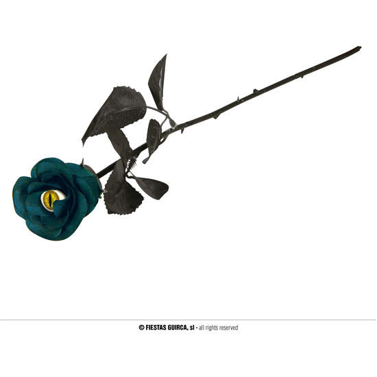 FLOR AZUL Y NEGRA CON OJO DE GATO, 42 CMS. image 0