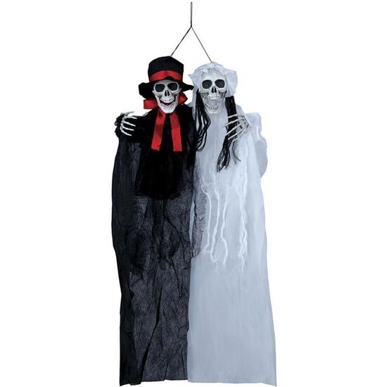 COLG. PAREJA DE NOVIOS ESQUELETO 90 CMS. image 0