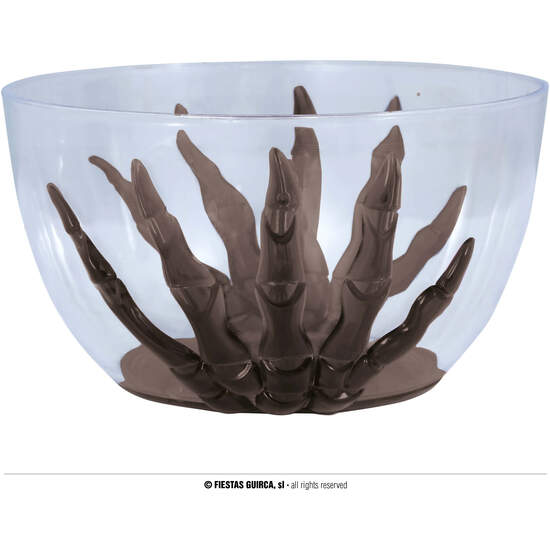 BOL TRANSP. MANO ESQUELETO NEGRA, 6.5X13.5 CMS. image 0