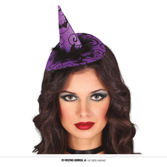 DIADEMA MINI HAT BRUJA LILA image 0