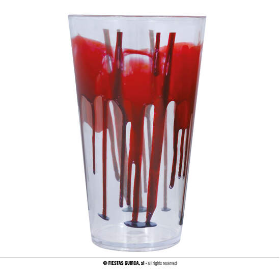 VASO TRANSPARENTE CON SANGRE, 15 CMS. image 0