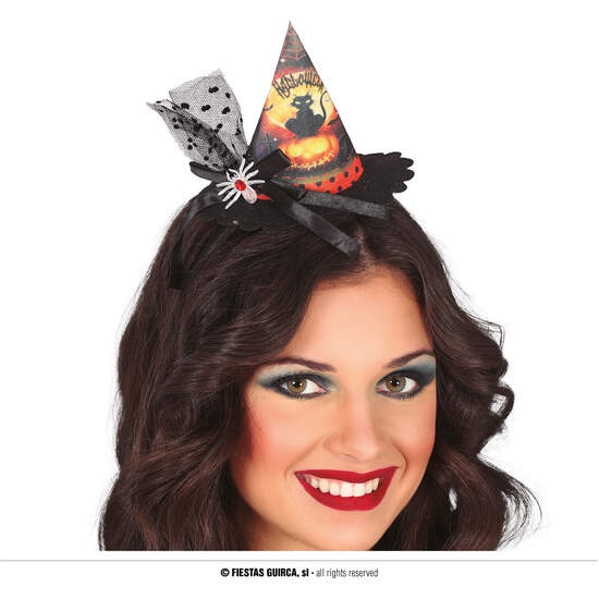 DIADEMA MINI HAT BRUJA, DECOR.GATO image 0