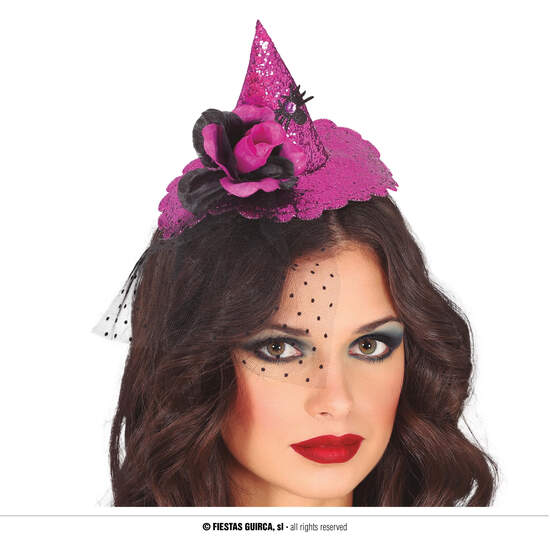 DIADEMA MINI HAT BRUJA LILA image 0