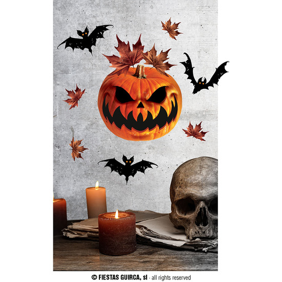 DECOR. ADHESIVO PARED 25X70 CMS. CALABAZA image 0
