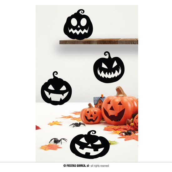 SILUETAS 4 CALABAZAS NEGRAS, PAPEL image 0