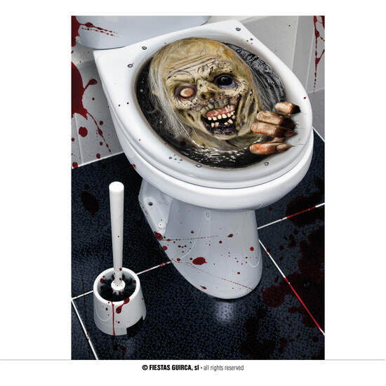 DECOR. WC ZOMBIE, 30X40 CMS. image 0