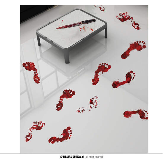 PISADAS SANGRE ADHESIVAS, 2 HOJAS, 25X70 CMS. image 0