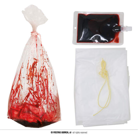 BOLSA ENSANGRENTADA CON CUERDA DE 150 CMS. image 0