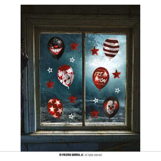 3 HOJAS ELECTROEST. VENTANA 30X40 CMS, GLOBOS image 0