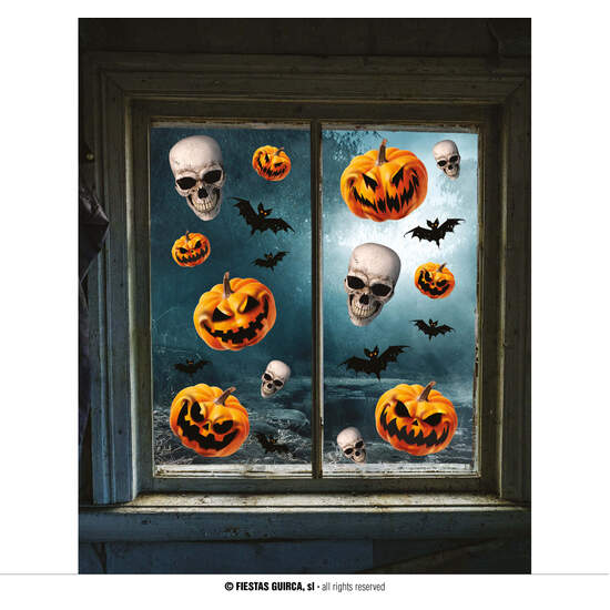 3 HOJAS DE ELECTROEST.VENTANA 40 CMS, CALABAZAS image 0