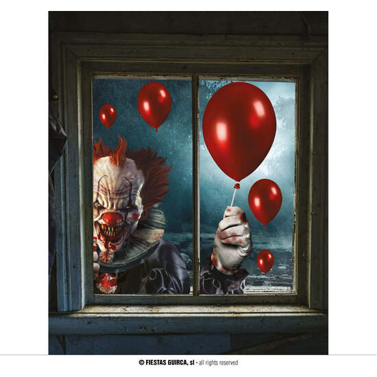 2 HOJAS ELECTROEST. VENTANA 30X40 CMS, PAYASO image 0