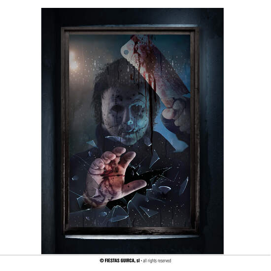 DECORACION VENTANA ASESINO 80X120 CMS image 0