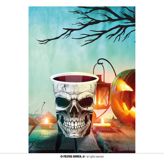 BOLSA 6 VASOS CALAVERA 240 ML 9 CMS image 0
