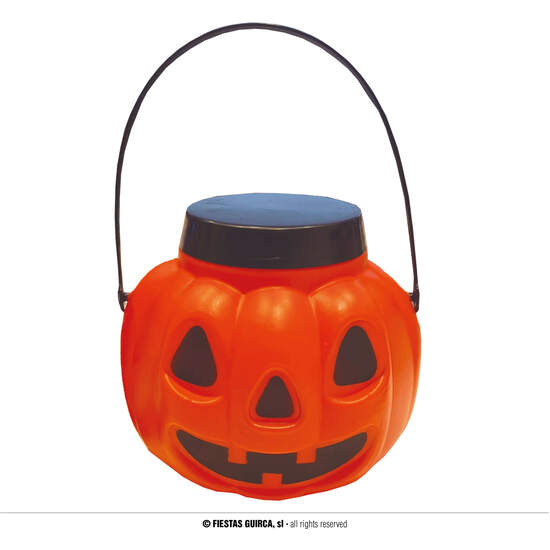 CALABAZA CESTO CON TAPA, 15 CMS. image 0