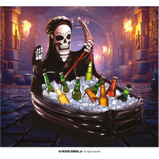 FERETRO MUERTE NEVERA HINCHABLE, 100X35 CMS. image 0