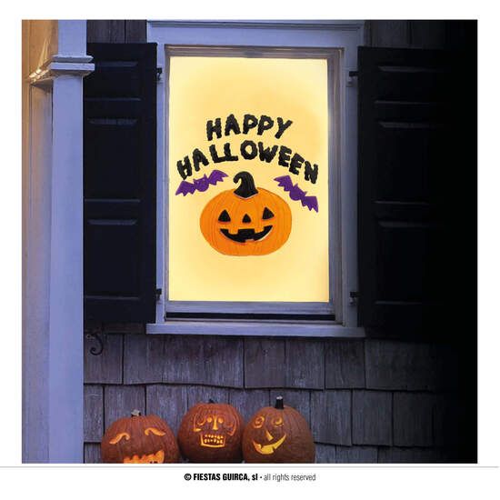 DECORACION GEL "HAPPY HALLOWEEN", 20X25 CMS. image 0