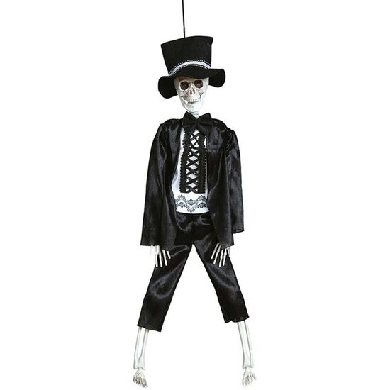 COLGANTE ESQUELETO CON TRAJE, 40 CMS image 0