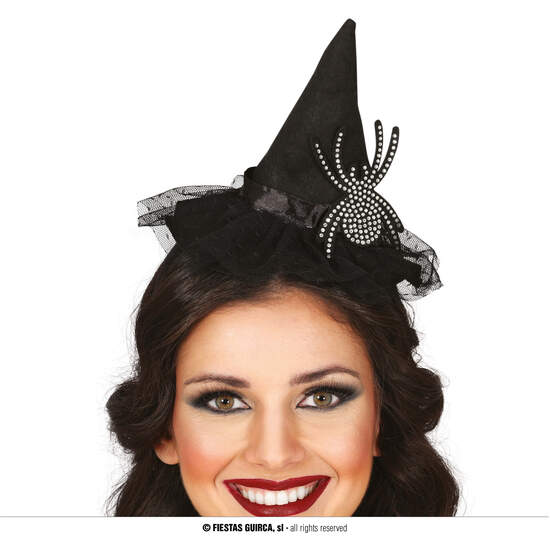 DIADEMA GORRITO BRUJA CON ARAÑA image 0