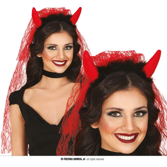 DIADEMA  DEMONIA CON VELO image 0